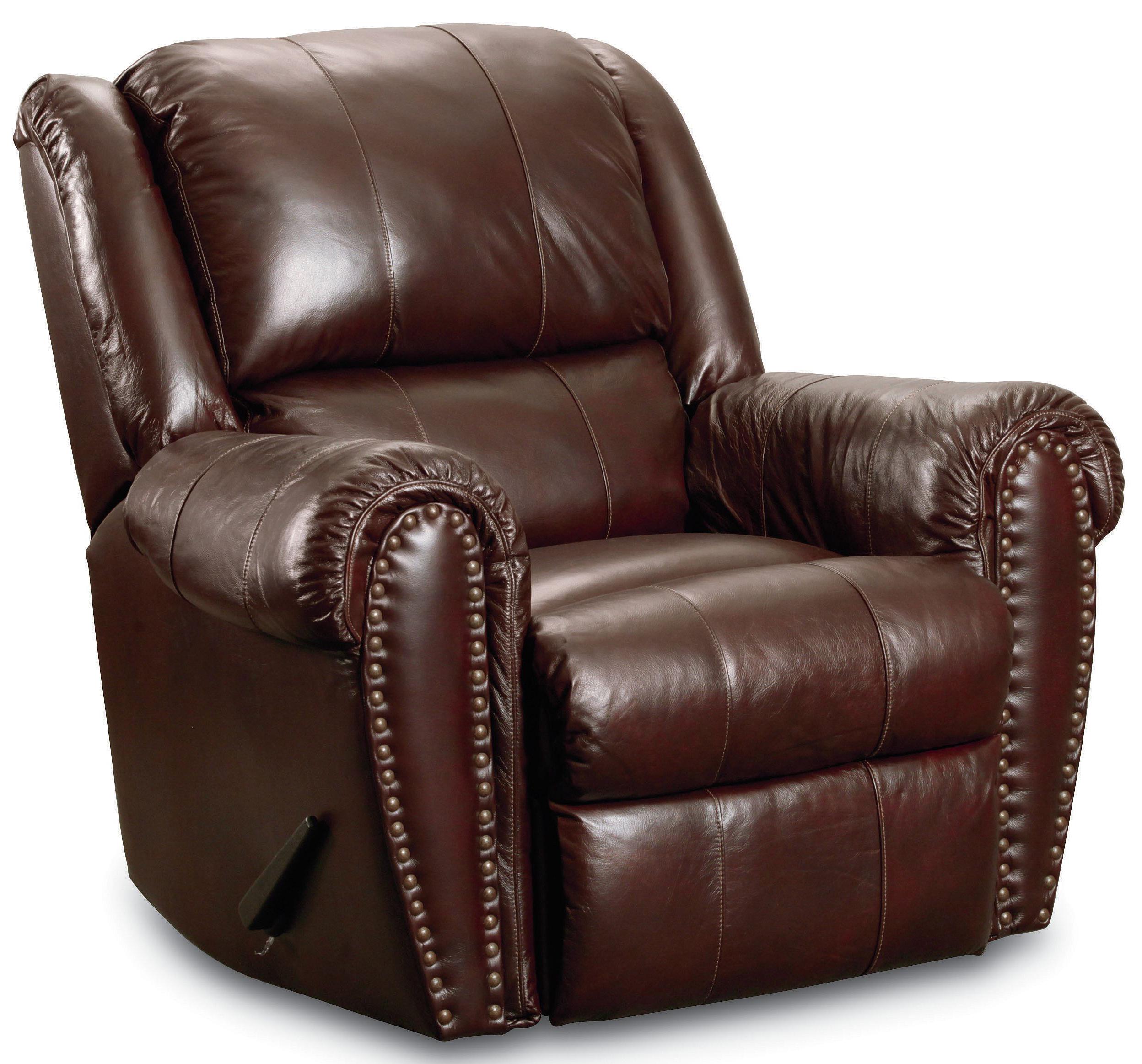 Lane Summerlin Traditional Rocker Recliner with Nail Head Trim Accents